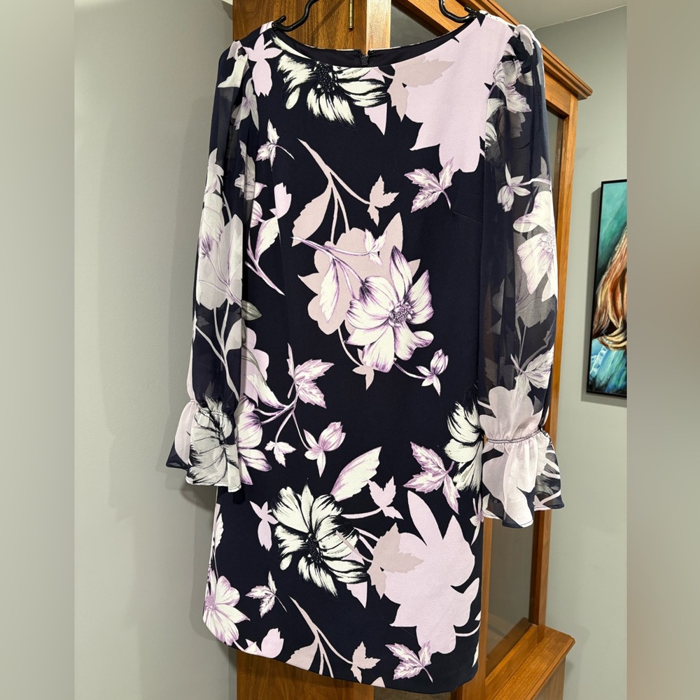 Floral Print Navy Dress by Vince Camuto